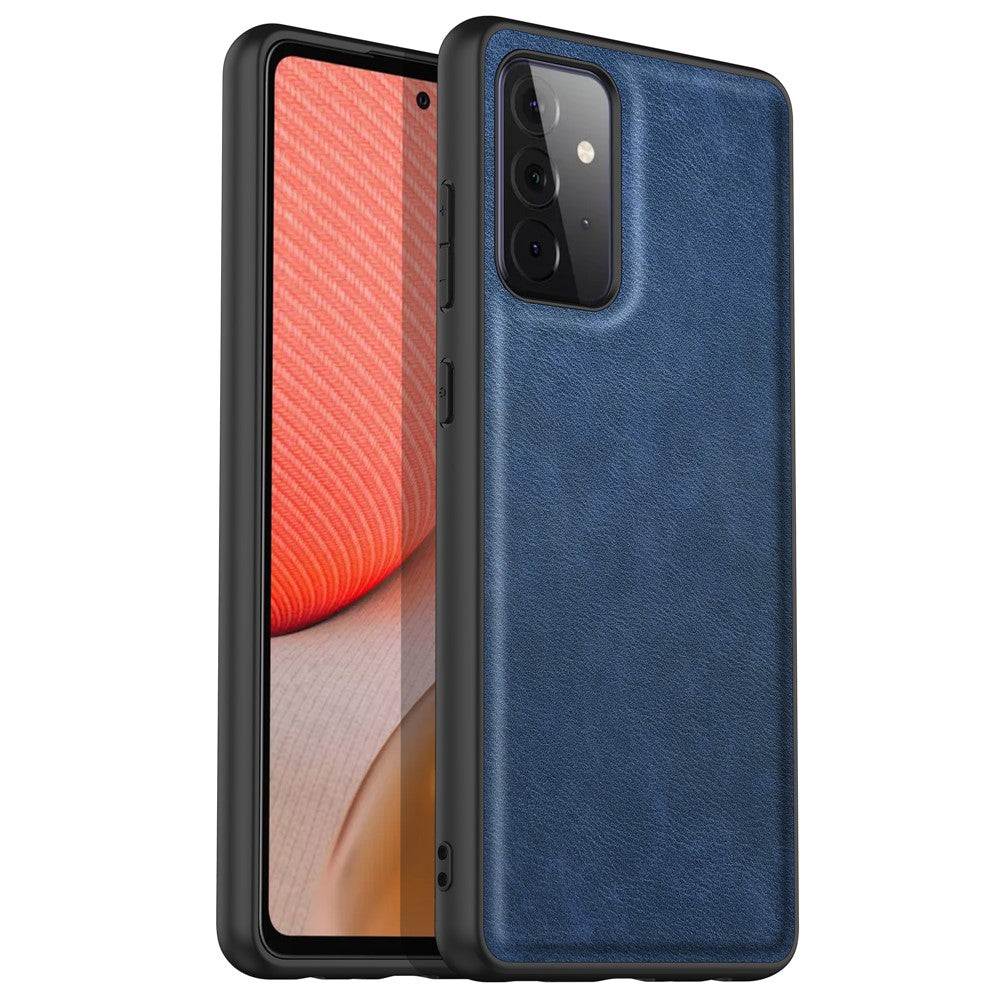 Galaxy A72 4G/5G Lederhülle – stoßfest & einfarbig