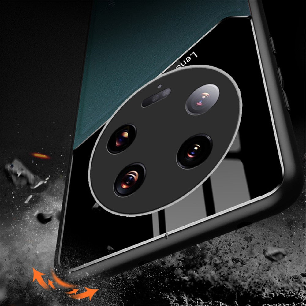 For Xiaomi 13 Ultra Protective Cover PU Leather Coated TPU + PC Phone Case with Car Mount Metal Sheet