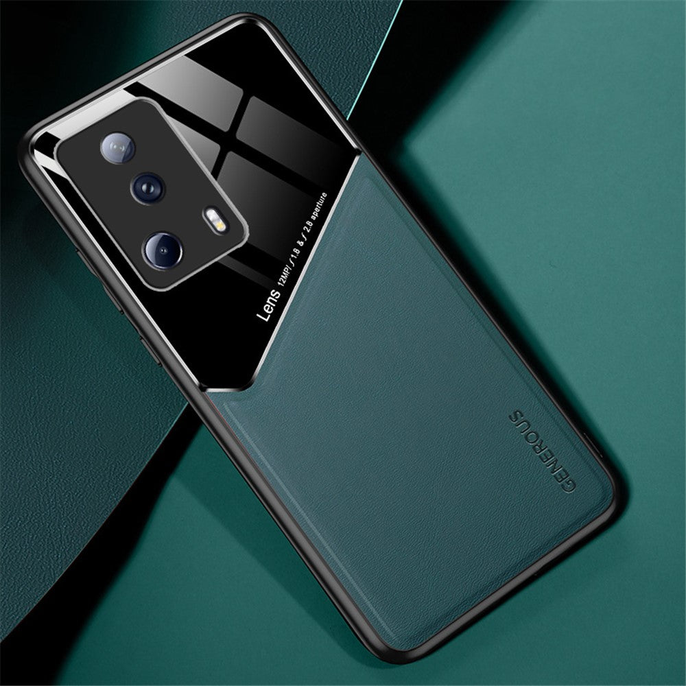 For Xiaomi 13 Lite / Civi 2 5G Anti-fall Cover PU Leather Coated TPU+PC Phone Case with Car Mount Metal Sheet