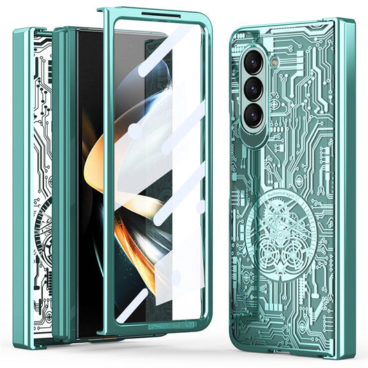 Galaxy Z Fold5 5G Mechanical Legend Series Schutzhülle – Robust, mit Schutzfolie aus gehärtetem Glas