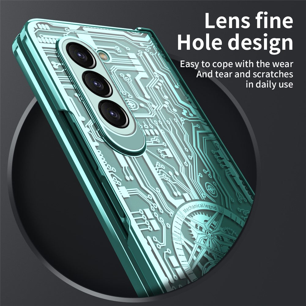 Galaxy Z Fold5 5G Mechanical Legend Series Schutzhülle – Robust, mit Schutzfolie aus gehärtetem Glas