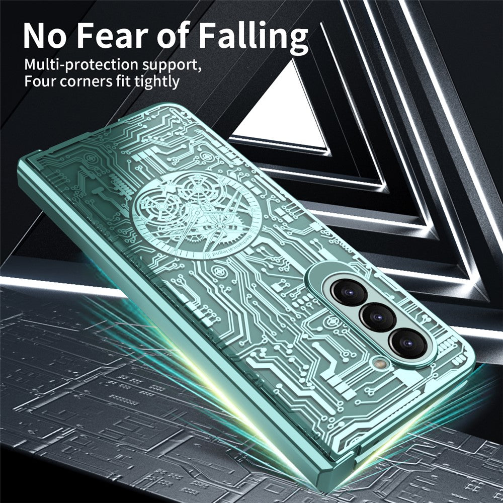 Galaxy Z Fold5 5G Mechanical Legend Series Schutzhülle – Robust, mit Schutzfolie aus gehärtetem Glas