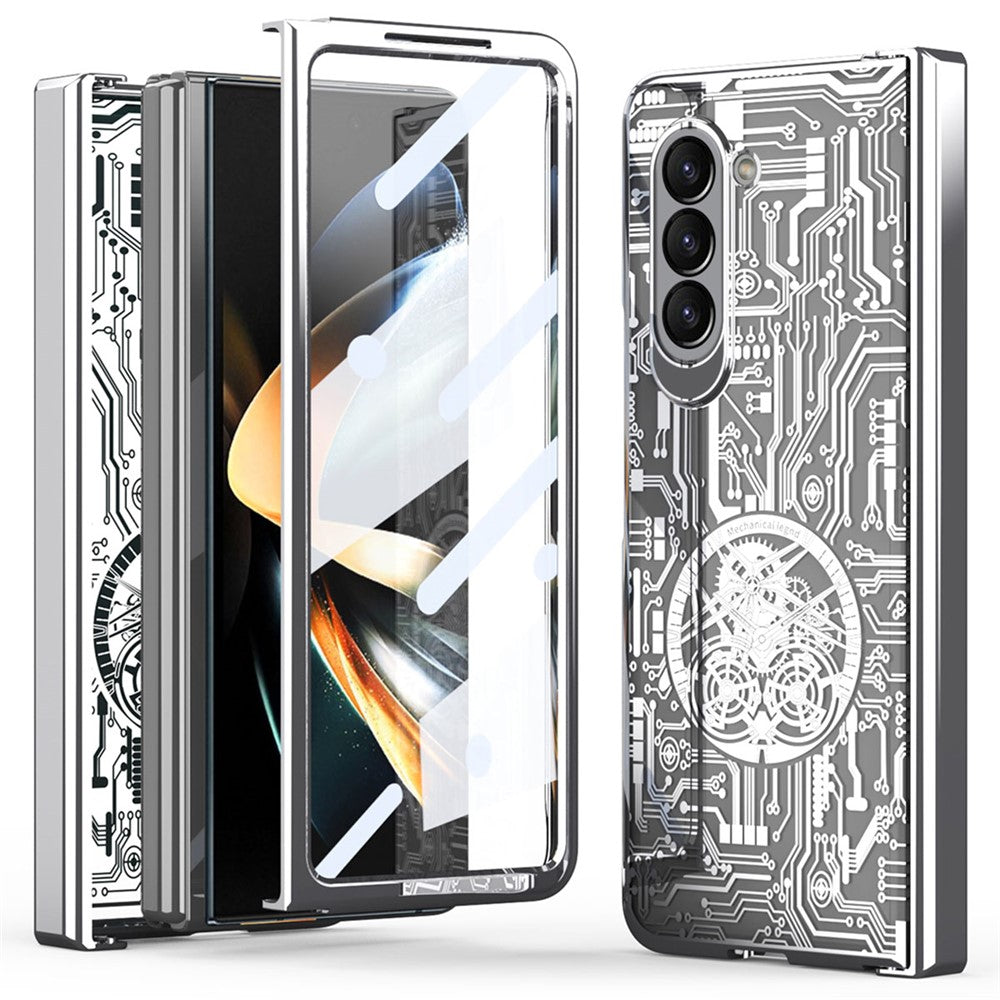 Galaxy Z Fold5 5G Mechanical Legend Series Schutzhülle – Robust, mit Schutzfolie aus gehärtetem Glas