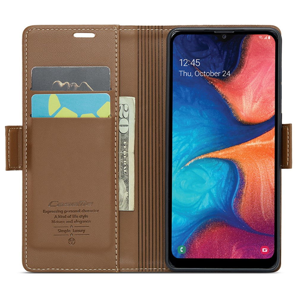 Galaxy A40 Glänzende Wallet-Hülle – RFID-Schutz & Ständer