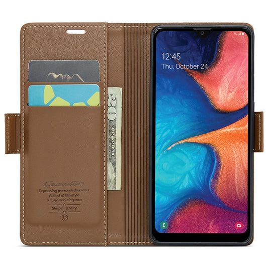 Galaxy A40 Glänzende Wallet-Hülle – RFID-Schutz & Ständer