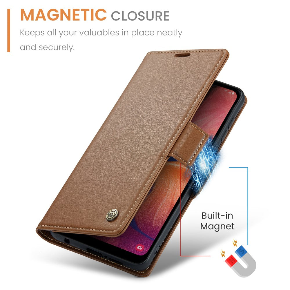 Galaxy A40 Glänzende Wallet-Hülle – RFID-Schutz & Ständer