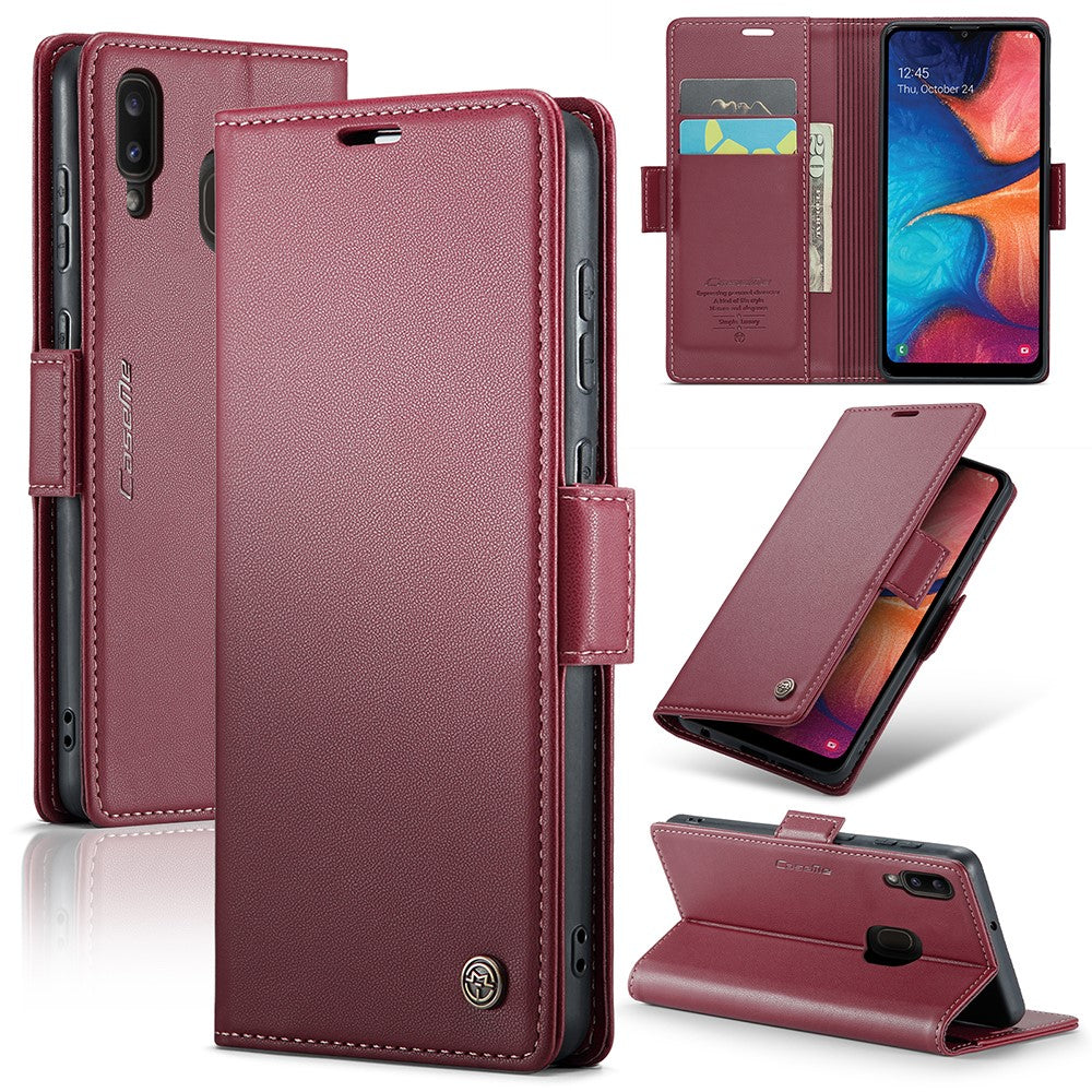 Galaxy A40 Glänzende Wallet-Hülle – RFID-Schutz & Ständer