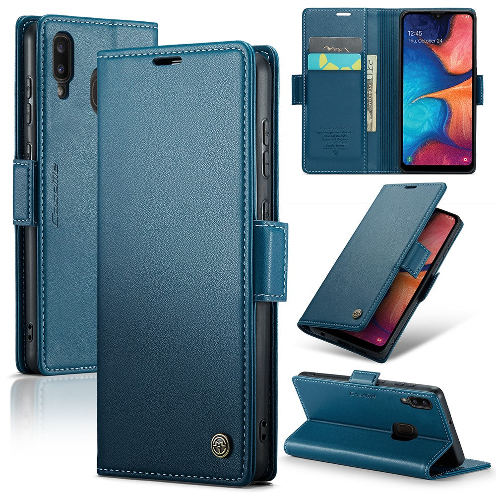 Galaxy A40 Glänzende Wallet-Hülle – RFID-Schutz & Ständer