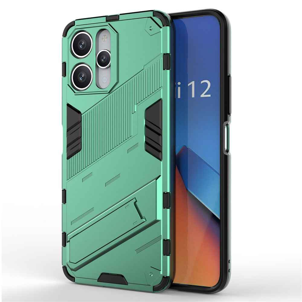 For Xiaomi Redmi 12 4G / 12 5G (Global) / Poco M6 Pro 5G Anti-drop Protective Phone Case Kickstand PC+TPU Phone Cover