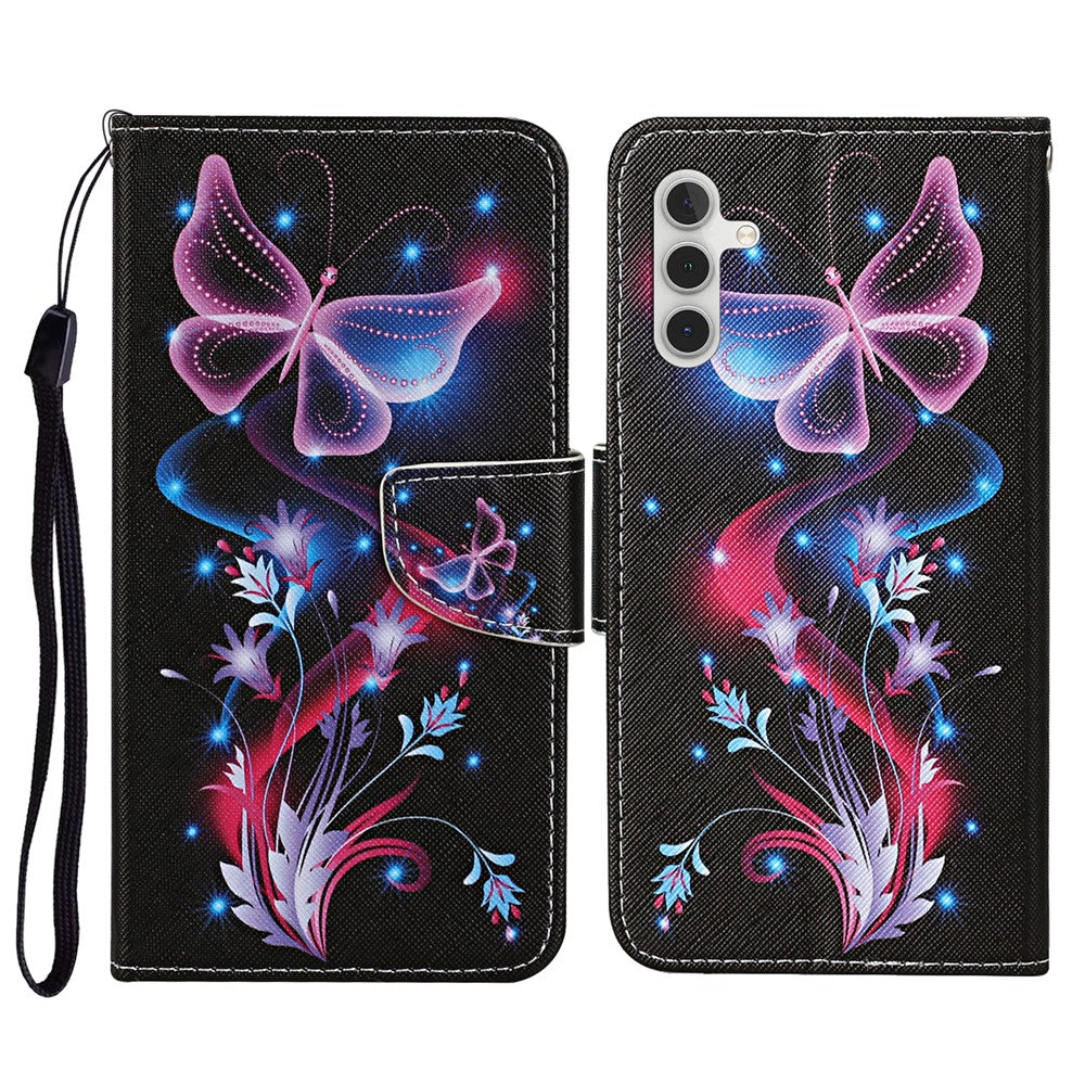 Galaxy S23 FE Wallet-Hülle – Musterdruck, mit Ständer & Riemen