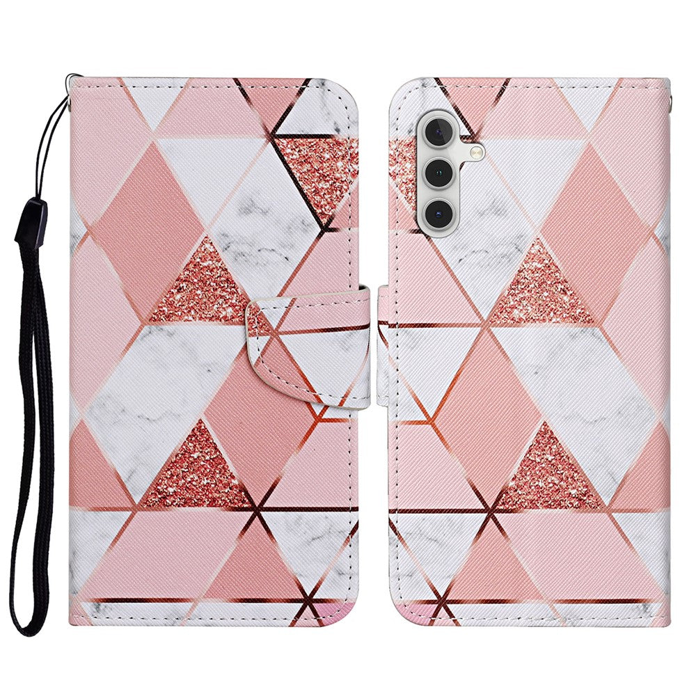 Galaxy S23 FE Wallet-Hülle – Musterdruck, mit Ständer & Riemen