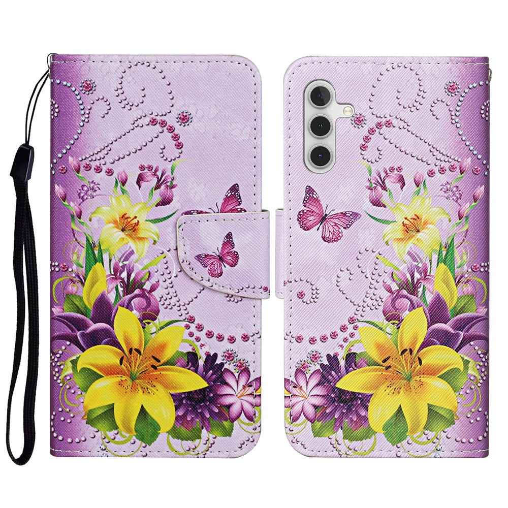 Galaxy S23 FE Wallet-Hülle – Musterdruck, mit Ständer & Riemen