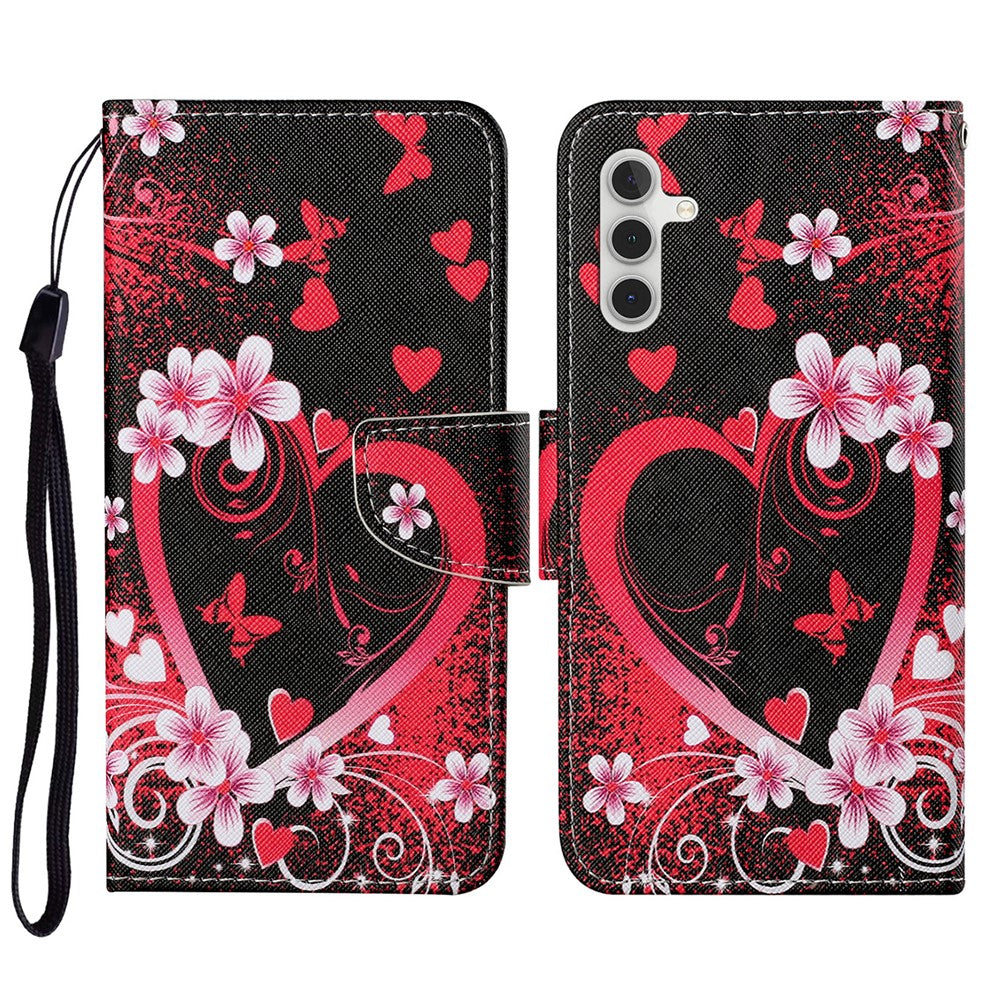 Galaxy S23 FE Wallet-Hülle – Musterdruck, mit Ständer & Riemen