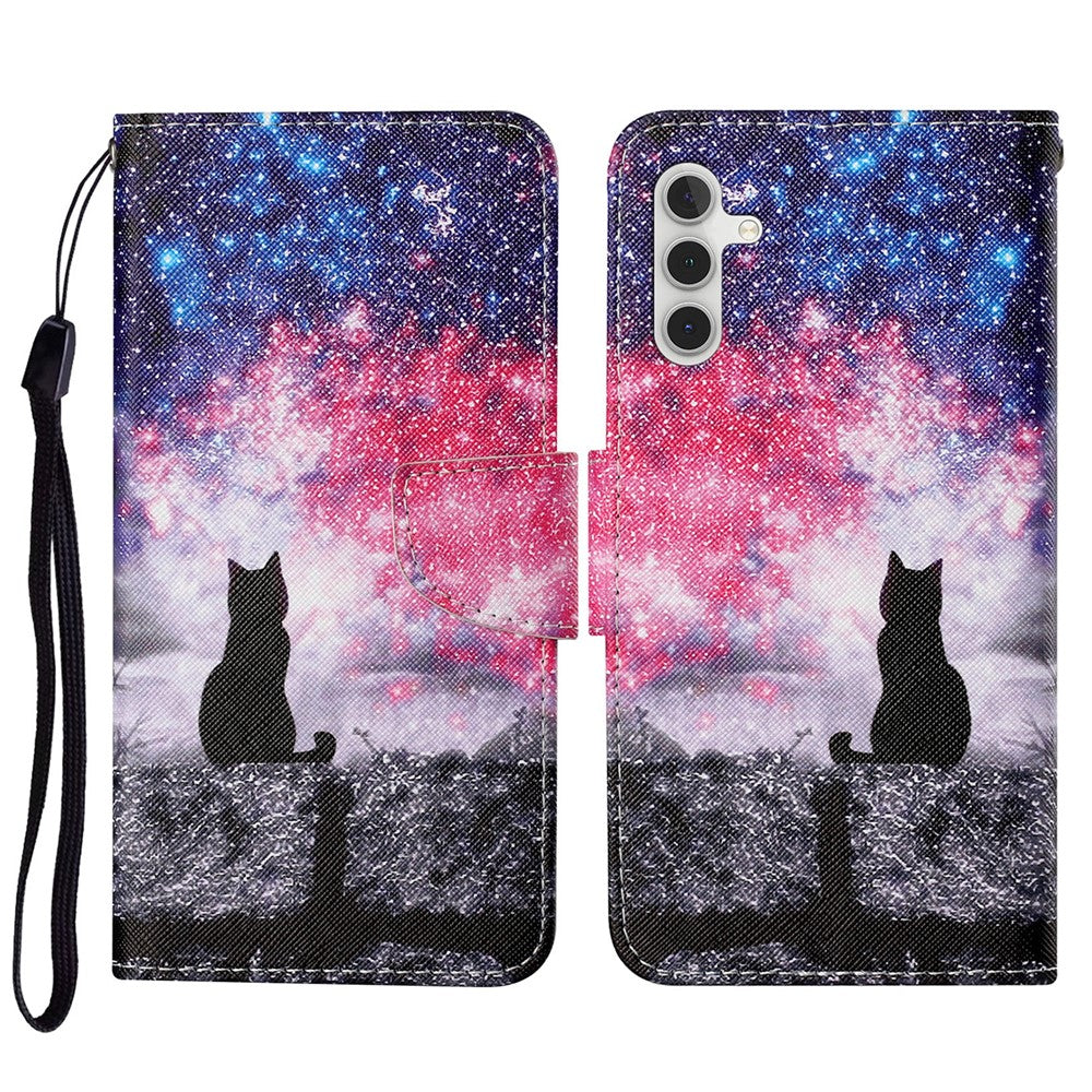 Galaxy S23 FE Wallet-Hülle – Musterdruck, mit Ständer & Riemen