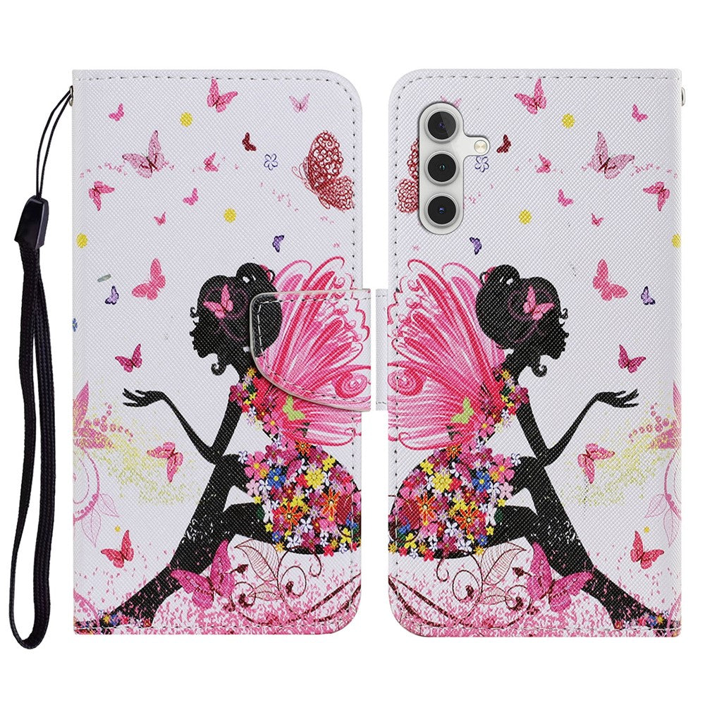 Galaxy S23 FE Wallet-Hülle – Musterdruck, mit Ständer & Riemen