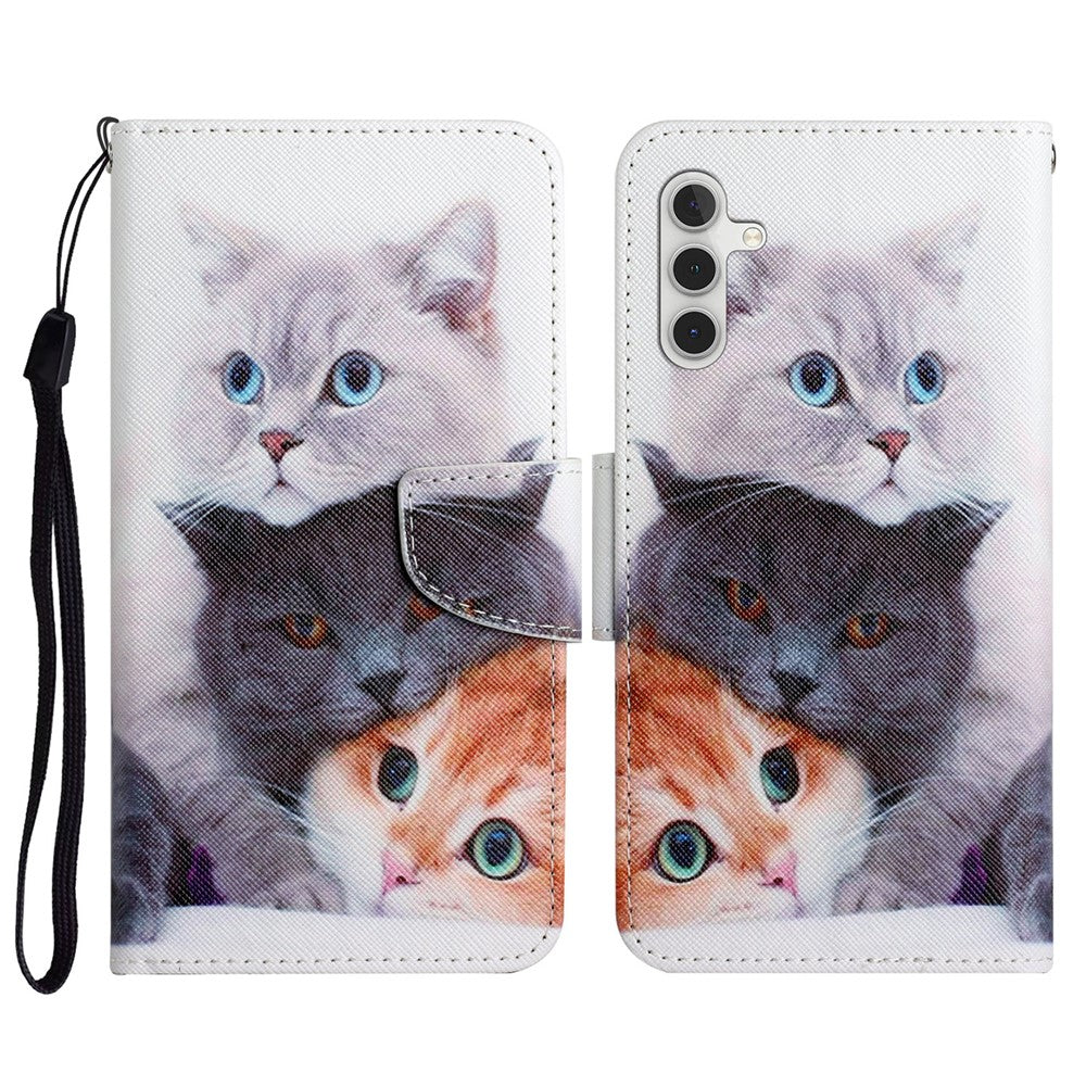 Galaxy S23 FE Wallet-Hülle – Musterdruck, mit Ständer & Riemen