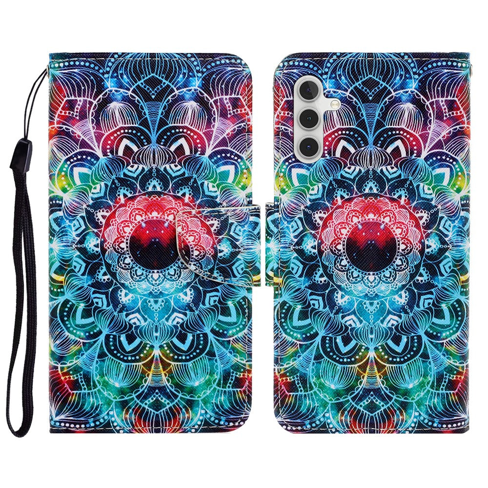 Galaxy S23 FE Wallet-Hülle – Musterdruck, mit Ständer & Riemen