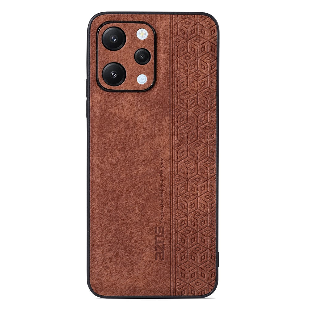 AZNS For Xiaomi Redmi 12 4G Protective Phone Case Imprinted PU Leather Coated TPU Cover