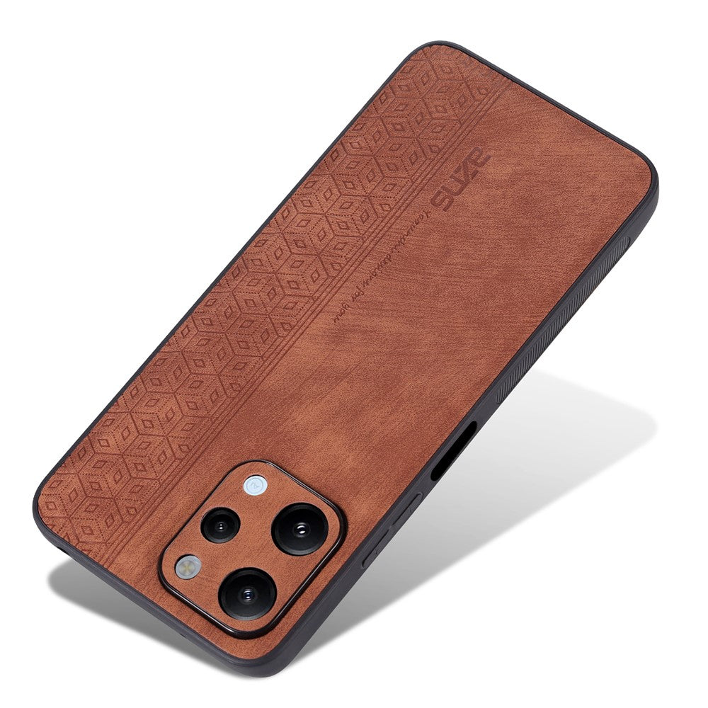 AZNS For Xiaomi Redmi 12 4G Protective Phone Case Imprinted PU Leather Coated TPU Cover