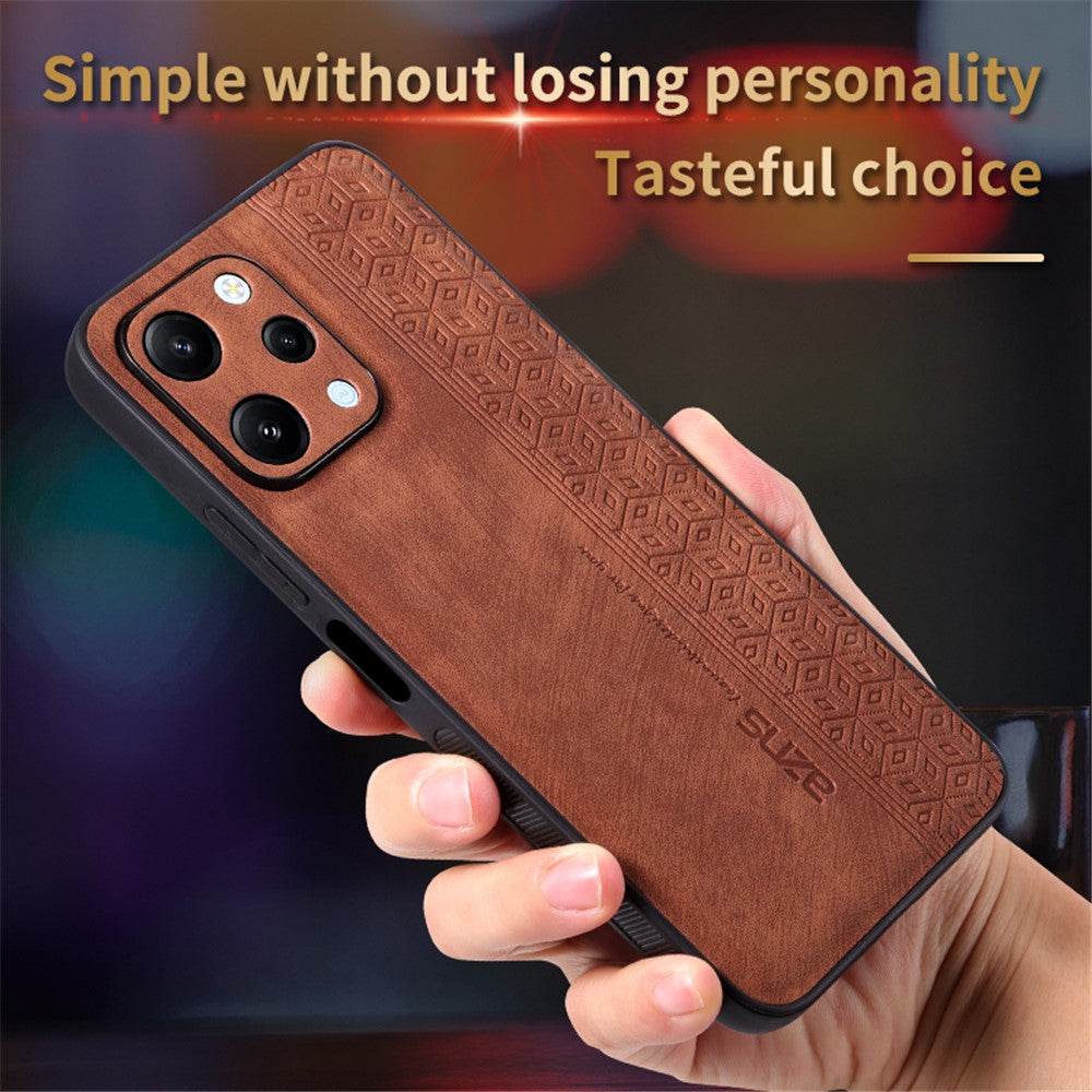 AZNS For Xiaomi Redmi 12 4G Protective Phone Case Imprinted PU Leather Coated TPU Cover