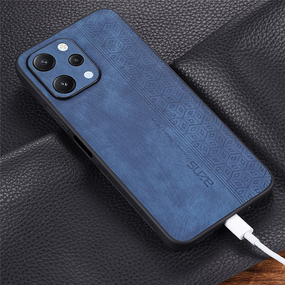AZNS For Xiaomi Redmi 12 4G Protective Phone Case Imprinted PU Leather Coated TPU Cover