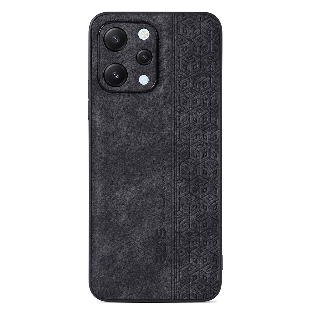 AZNS For Xiaomi Redmi 12 4G Protective Phone Case Imprinted PU Leather Coated TPU Cover
