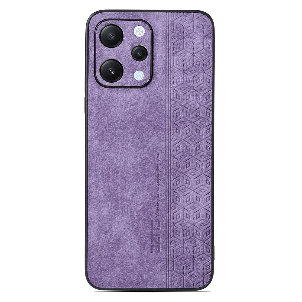 AZNS For Xiaomi Redmi 12 4G Protective Phone Case Imprinted PU Leather Coated TPU Cover
