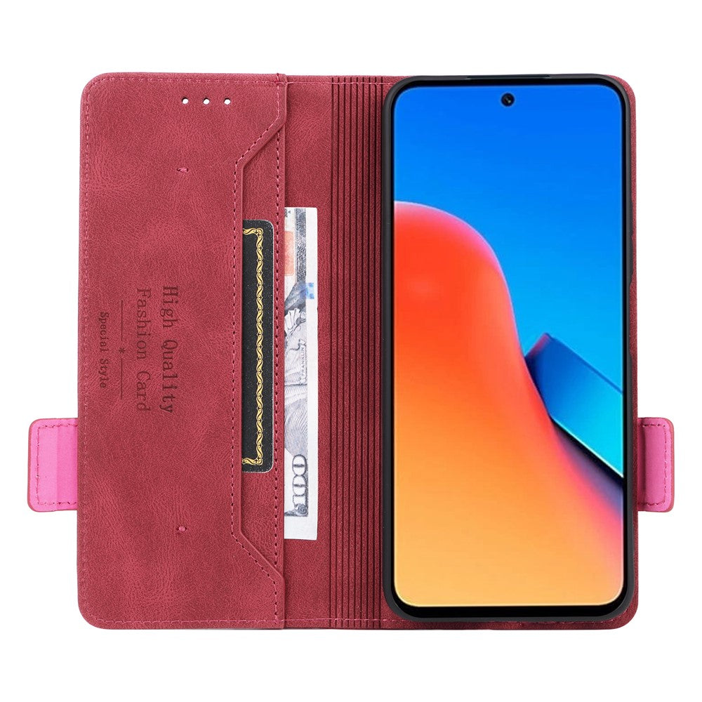 For Xiaomi Redmi 12 4G Hardware Decor PU Leather Wallet Phone Case Stand Protective Cover