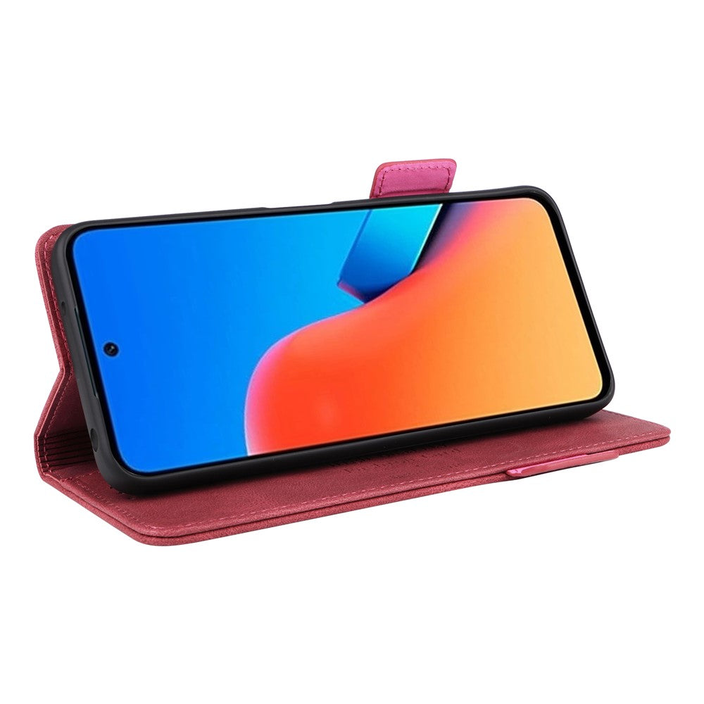 For Xiaomi Redmi 12 4G Hardware Decor PU Leather Wallet Phone Case Stand Protective Cover