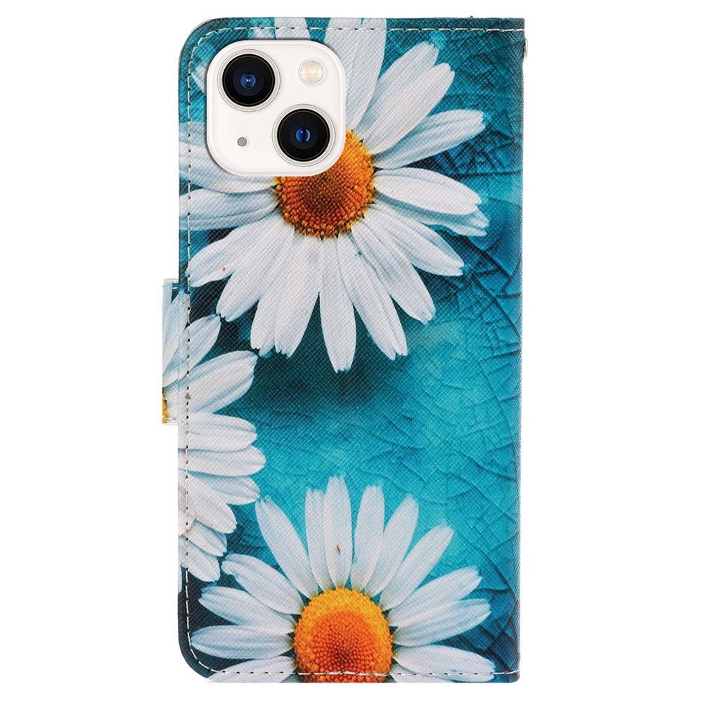 iPhone 15 Plus Wallet-Hülle – Musterdruck, mit Ständer & Riemen