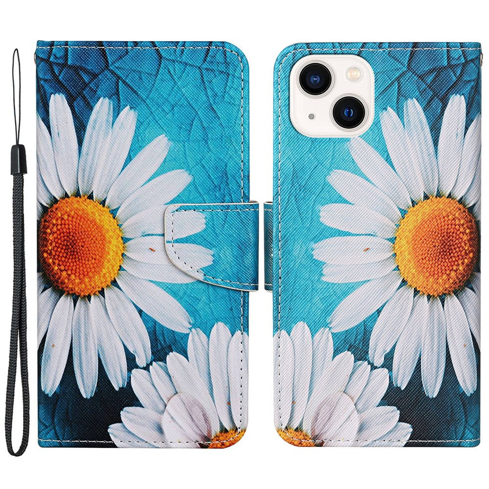 iPhone 15 Plus Wallet-Hülle – Musterdruck, mit Ständer & Riemen