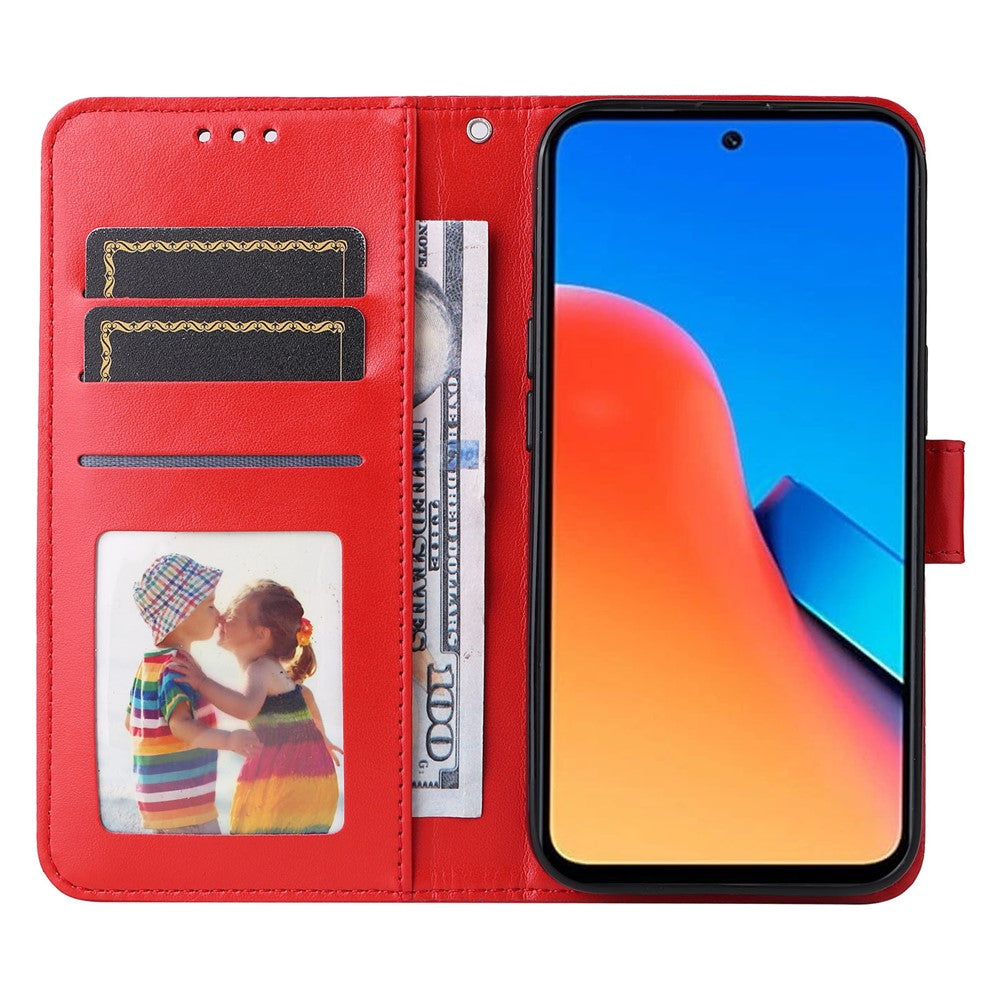 PU Leather Cover for Xiaomi Redmi 12 4G , Sunflower Imprinted Wallet Anti-Scratch Smartphone Case