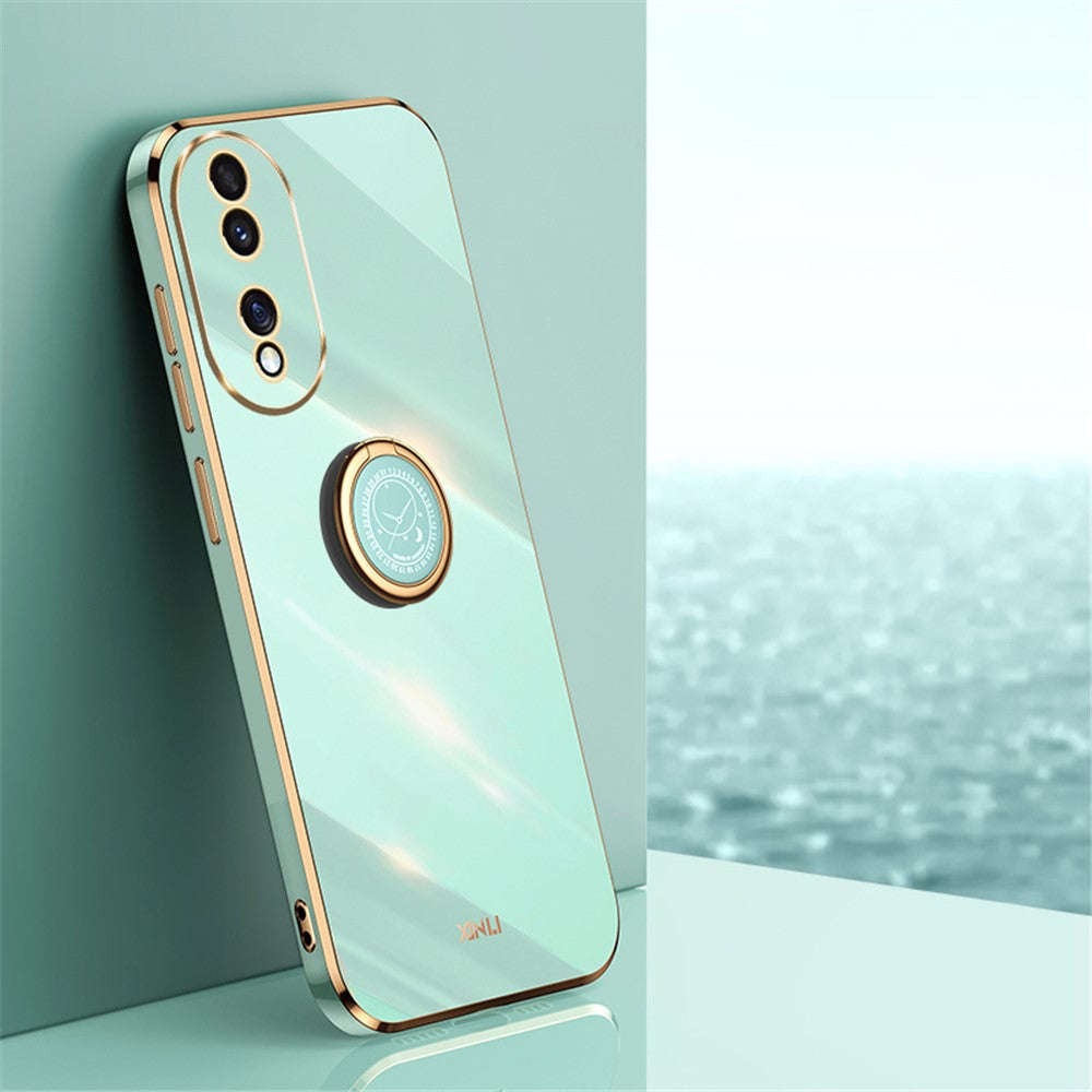 Honor 90 Handyhülle – Galvanisierte TPU-Rückseite, kratzfest, mit Ringständer
