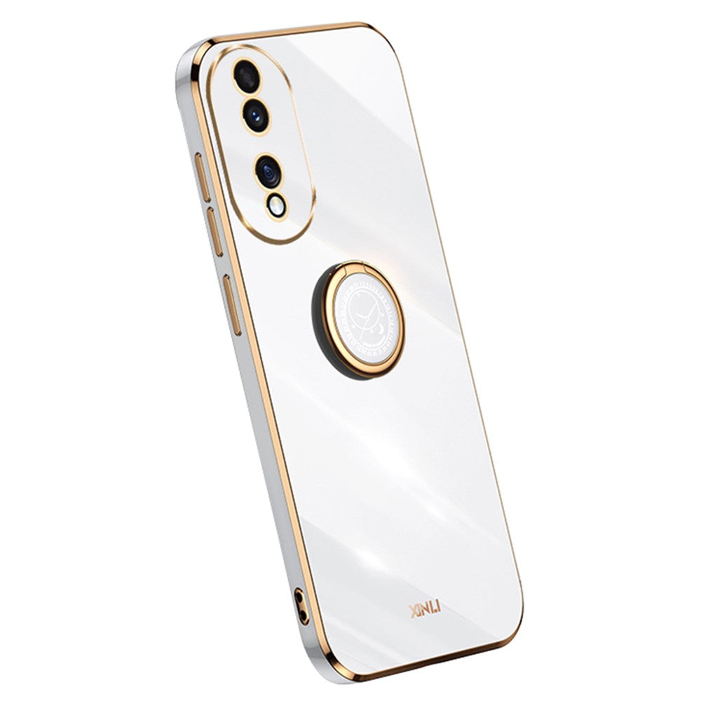 Honor 90 Handyhülle – Galvanisierte TPU-Rückseite, kratzfest, mit Ringständer