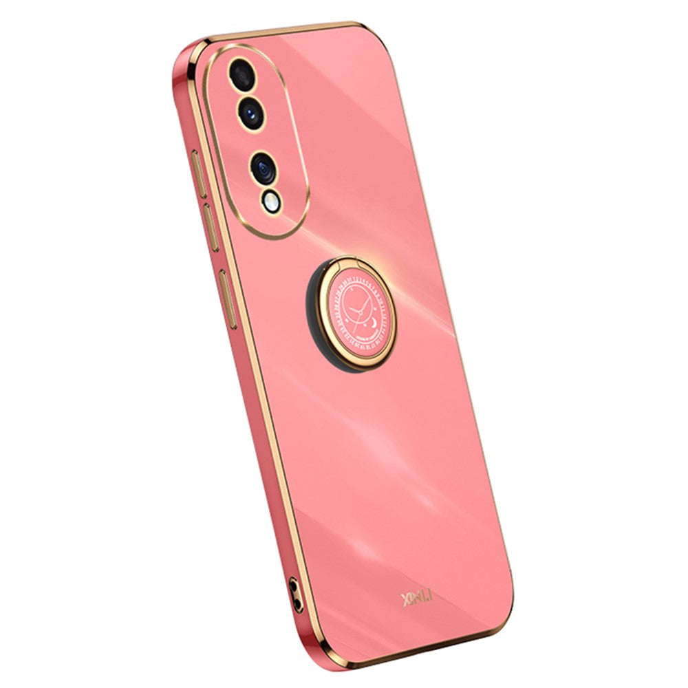 Honor 90 Handyhülle – Galvanisierte TPU-Rückseite, kratzfest, mit Ringständer