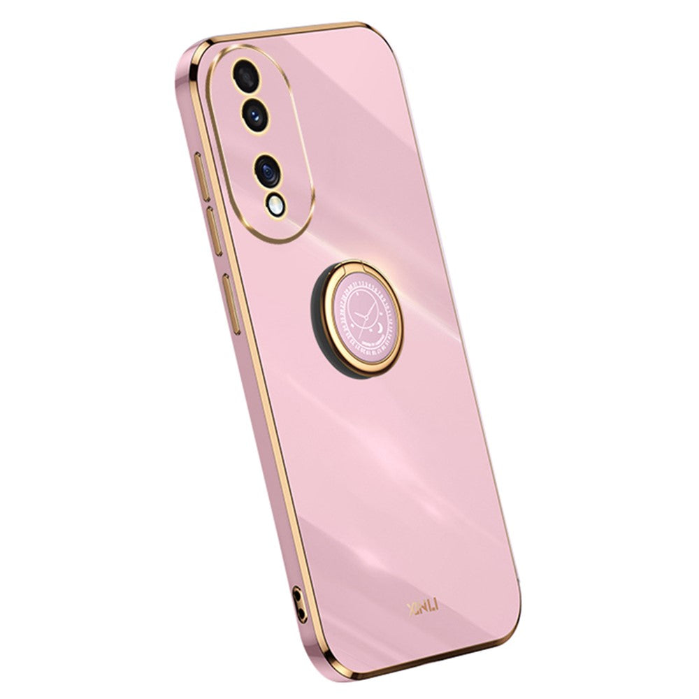 Honor 90 Handyhülle – Galvanisierte TPU-Rückseite, kratzfest, mit Ringständer