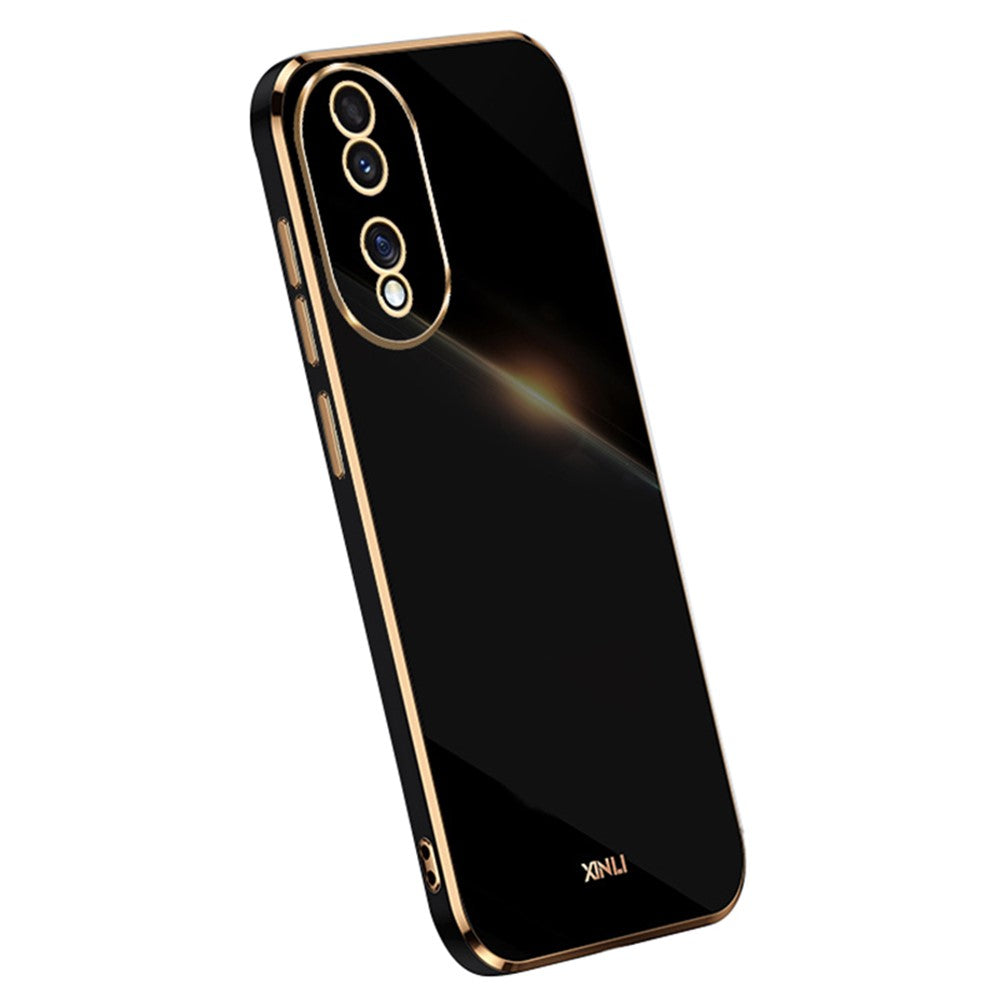 XINLI For Honor 90 Shockproof Phone Case Precise Lens Cut-out TPU Electroplated Cover