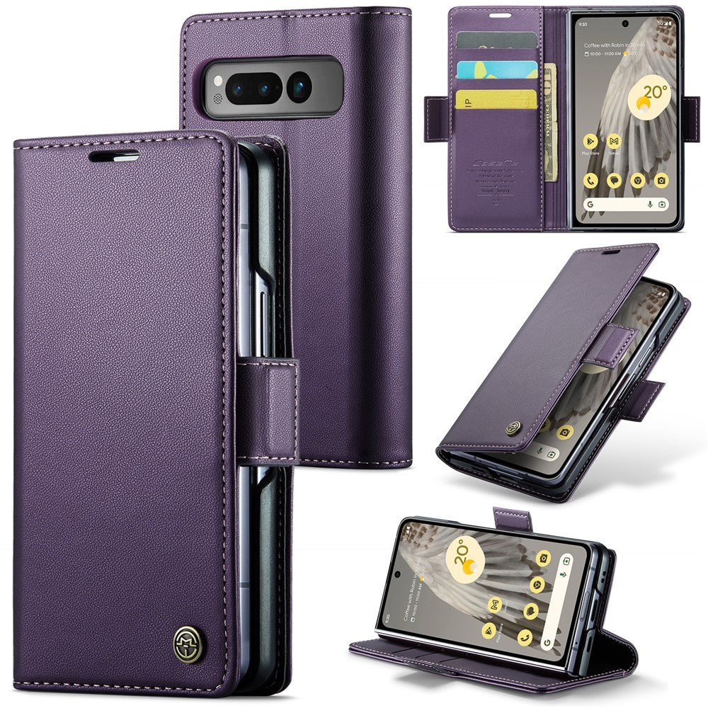 Pixel Fold Glänzende Wallet-Hülle – RFID-Schutz & Ständer
