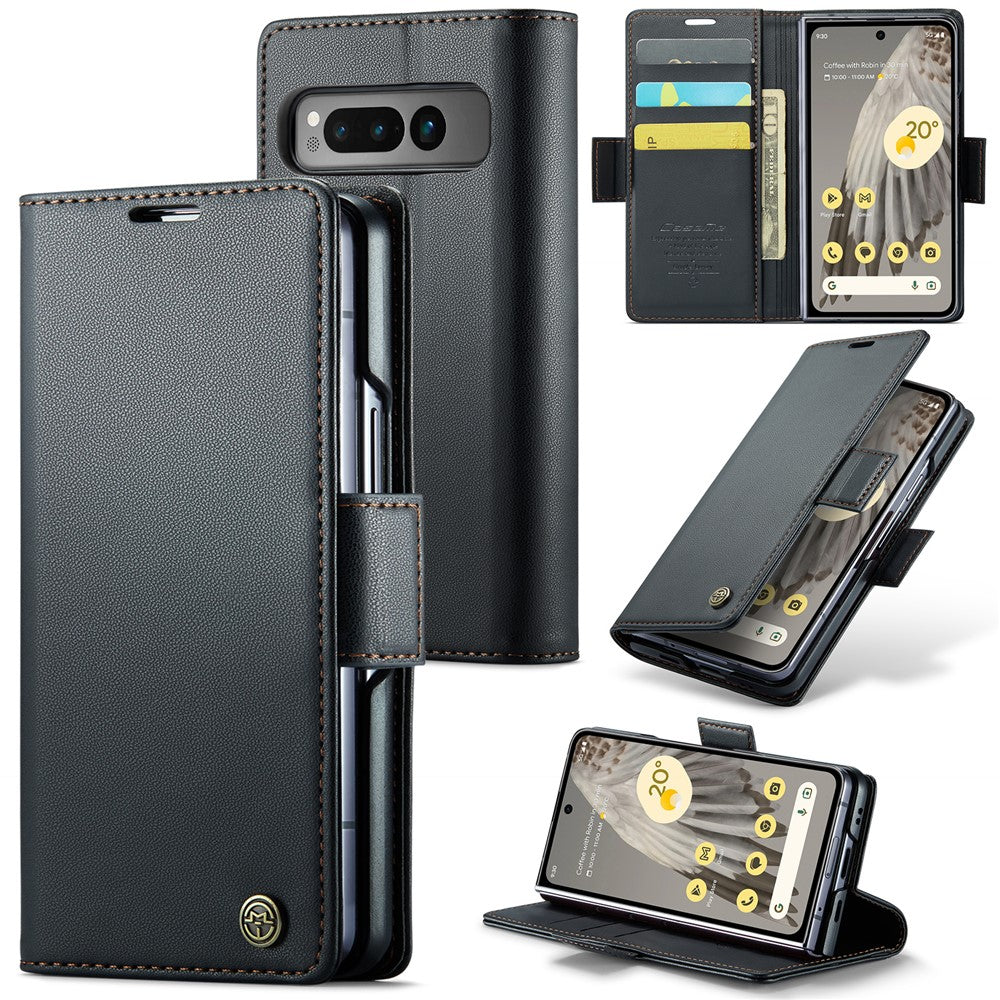 Pixel Fold Glänzende Wallet-Hülle – RFID-Schutz & Ständer