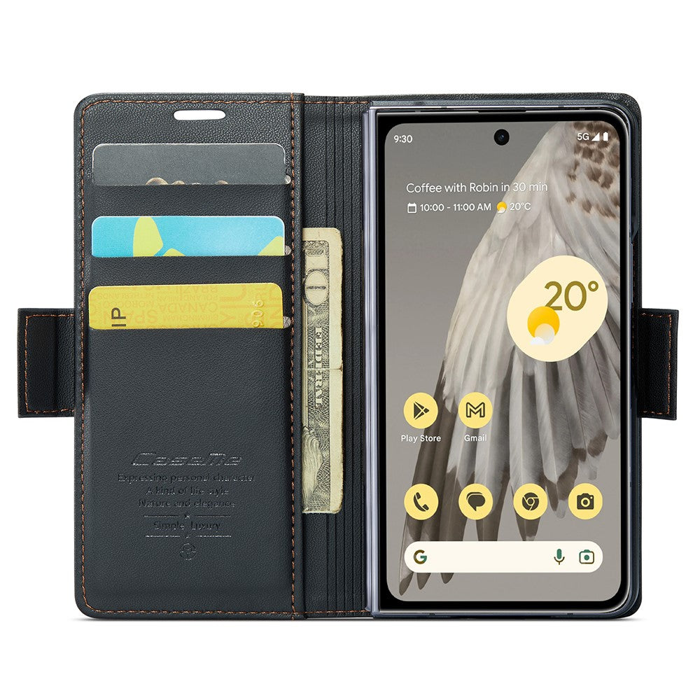 Pixel Fold Glänzende Wallet-Hülle – RFID-Schutz & Ständer