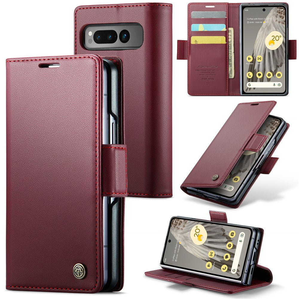 Pixel Fold Glänzende Wallet-Hülle – RFID-Schutz & Ständer