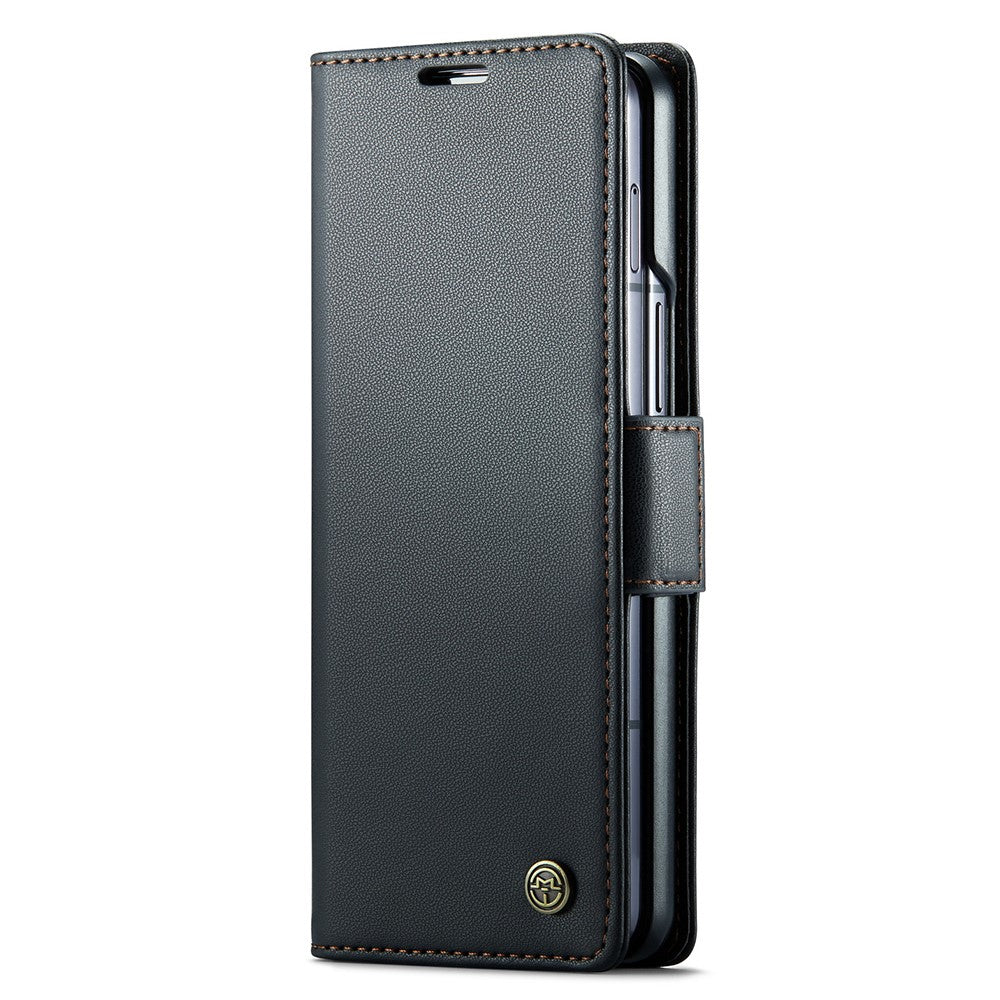 Galaxy Z Fold5 5G Glänzende Wallet-Hülle – RFID-Schutz & Ständer