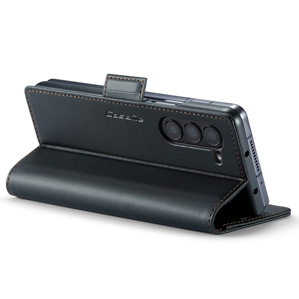 Galaxy Z Fold5 5G Glänzende Wallet-Hülle – RFID-Schutz & Ständer