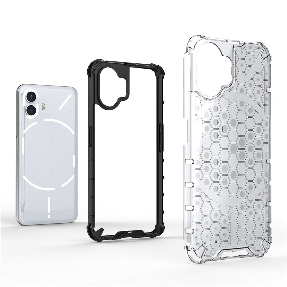 Nothing Phone (2) Handyhülle – Aus TPU- & PC, mit Wabenstruktur, stoßdämpfend, mit präzisen Aussparungen
