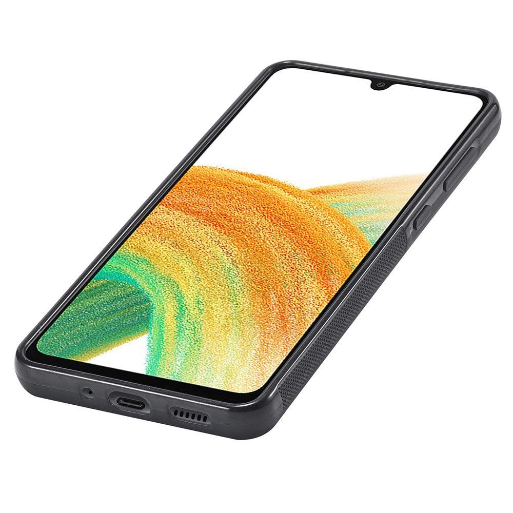 Galaxy A53 5G Stoßfeste Hülle - Carbonfaser-Optik – PU-Leder & TPU
