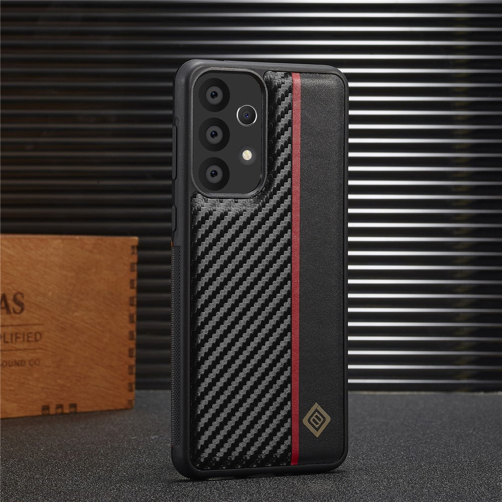 Galaxy A53 5G Stoßfeste Hülle - Carbonfaser-Optik – PU-Leder & TPU