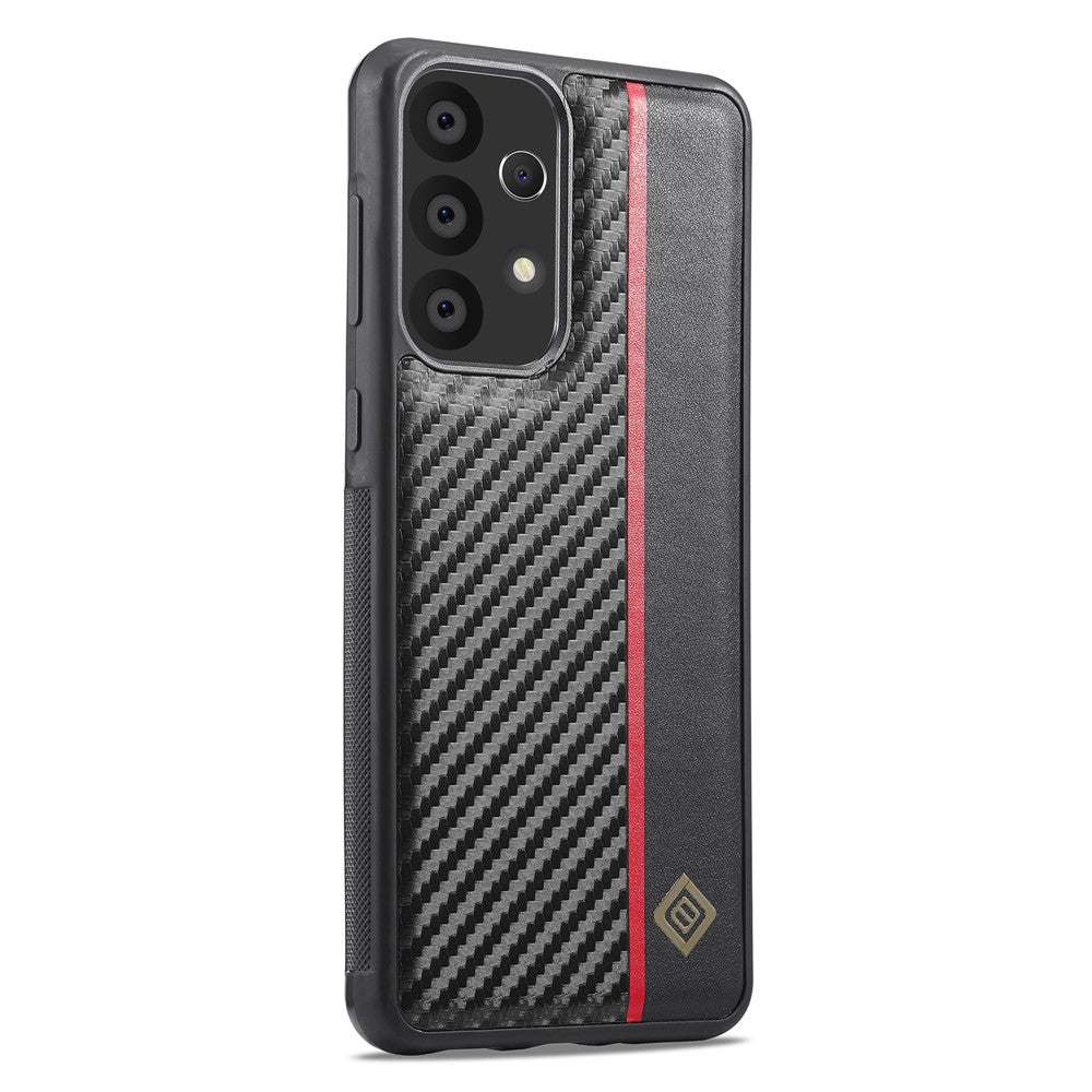 Galaxy A13 4G/5G / A04 4G / A04s 4G Stoßfeste Hülle - Carbonfaser-Optik – PU-Leder & TPU
