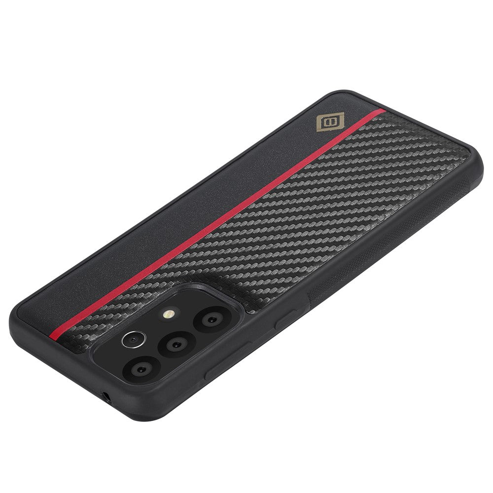 Galaxy A13 4G/5G / A04 4G / A04s 4G Stoßfeste Hülle - Carbonfaser-Optik – PU-Leder & TPU