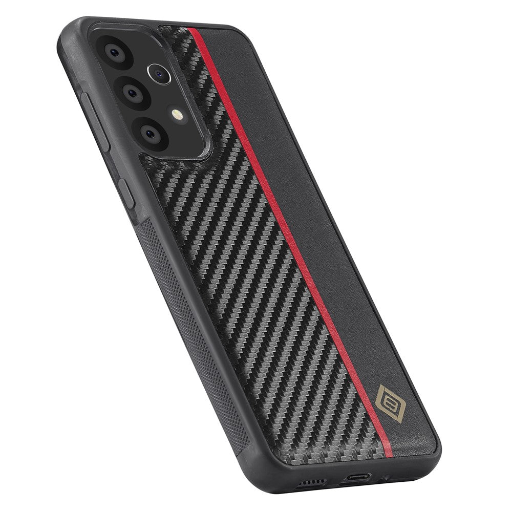 Galaxy A13 4G/5G / A04 4G / A04s 4G Stoßfeste Hülle - Carbonfaser-Optik – PU-Leder & TPU