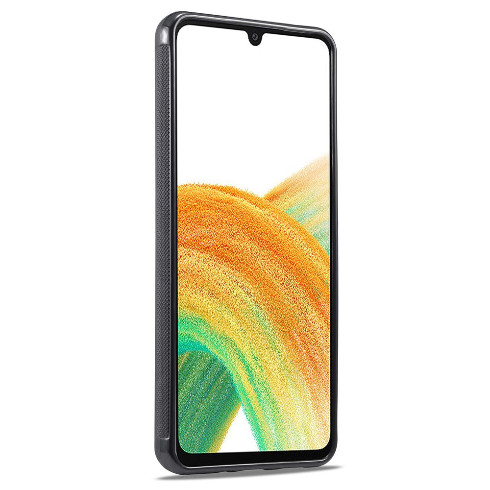Galaxy A13 4G/5G / A04 4G / A04s 4G Stoßfeste Hülle - Carbonfaser-Optik – PU-Leder & TPU